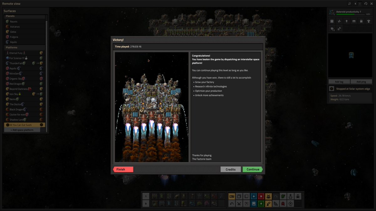 #factorio 
I am back for the bullshit now