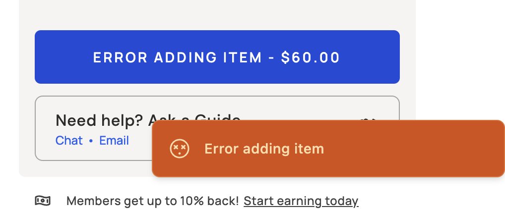 georgemivanoff's tweet photo. Heads up, getting this error across all product in your Black Friday sale page @moment https://t.co/0c9UkF8Ct6