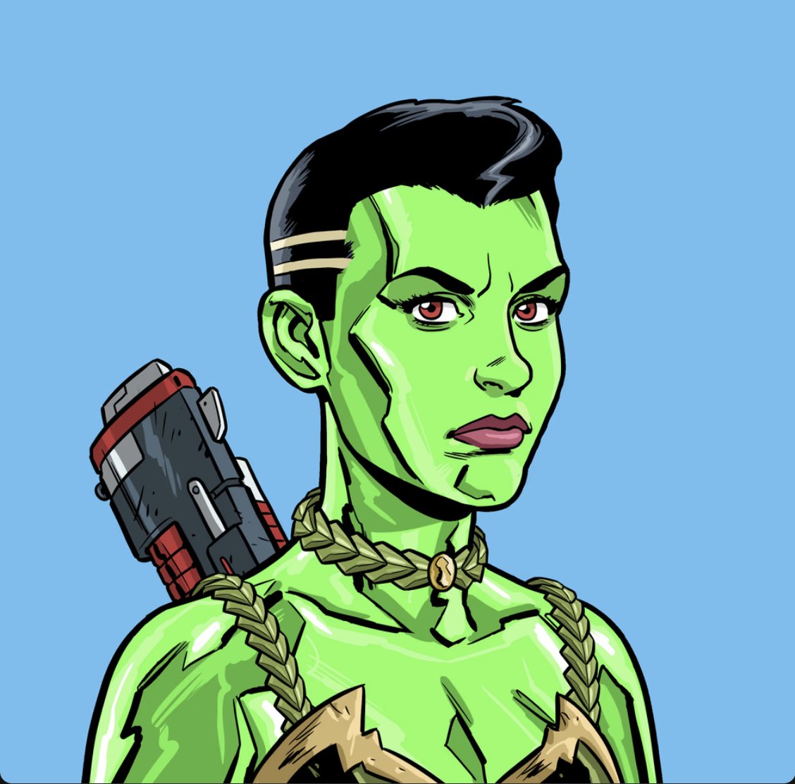 TexasHaas's tweet photo. Big thanks to Lisa Fogarty for this DOPE ASS art ! My SLY mutant with his Boo thang! Happy Holidays! Merry Texmas! #teamsnowflake @metahero_pv @chriswahl73 @jpeg_king @pixelvault_ @BigRedOak4 @Gfunkera86 @PlayBattlePlan @foundersdao @GoozEggz @nftlisa https://t.co/Dlpt3vIbRe