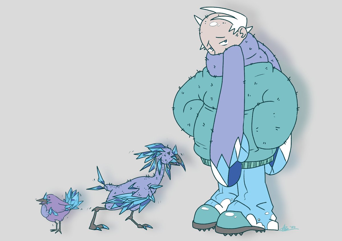 Aden_m_iles's tweet photo. Fakemon Sricy and Pneumolt, and the Flying/Ice Gym Leader Whittaker

#fakemon #pokemonfanart #originalcharacterart https://t.co/SeBOHs96Lr