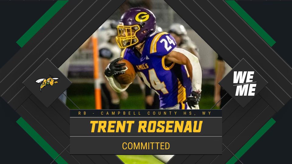 I am blessed and excited to announce my commitment to Black Hill State University! Thank you to all my family and coaches! 🐝💛 <a href="/BreskeJosh/">Coach Breske</a> <a href="/BHSUFB/">BHSU Football</a> <a href="/LukeFerdinand/">Ferd</a> <a href="/OrahGarst/">Orah Garst</a> <a href="/Camels_FB/">Gillette Camels</a> #AGTG #COMMITTED