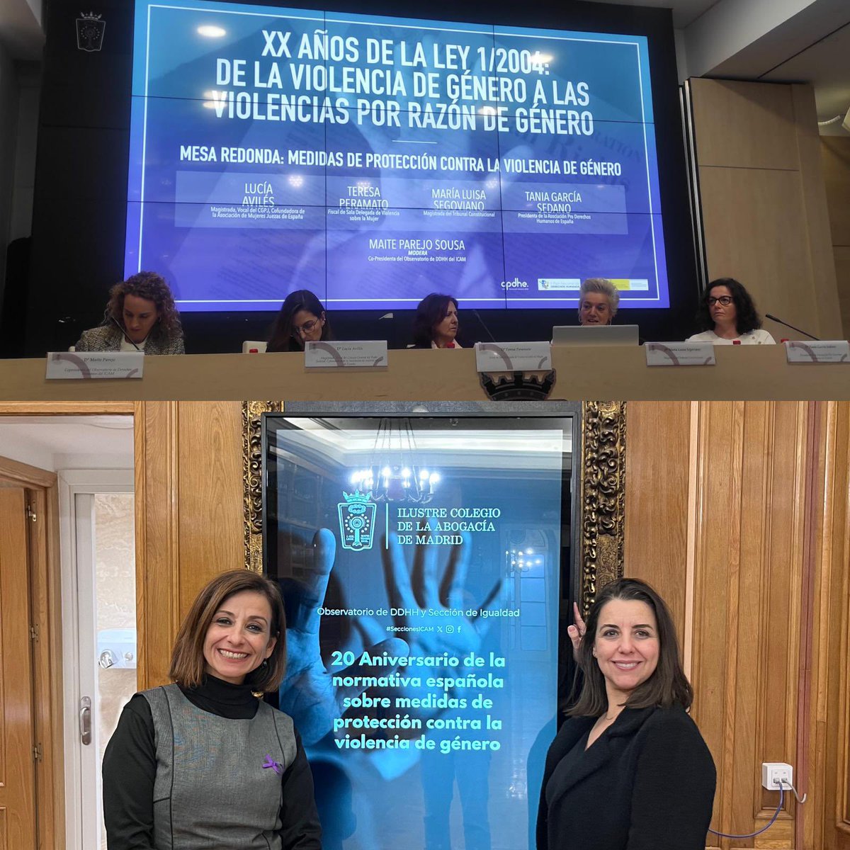 Hoy #25N2024 han asistido nuestra Decana <a href="/BelenNovillo19/">Belen Novillo García</a> y nuestra Vicedecana Segunda <a href="/Anagarciamont/">Ana Garcia</a> a la Jornada “XX años de la Ley 1/2024: de la Violencia de género a las Violencias por razón de género” organizadas por #SeccionesICAM del <a href="/icam_es/">Ilustre Colegio de la Abogacía de Madrid</a> y <a href="/apdhe/">APDHE</a>  🙌