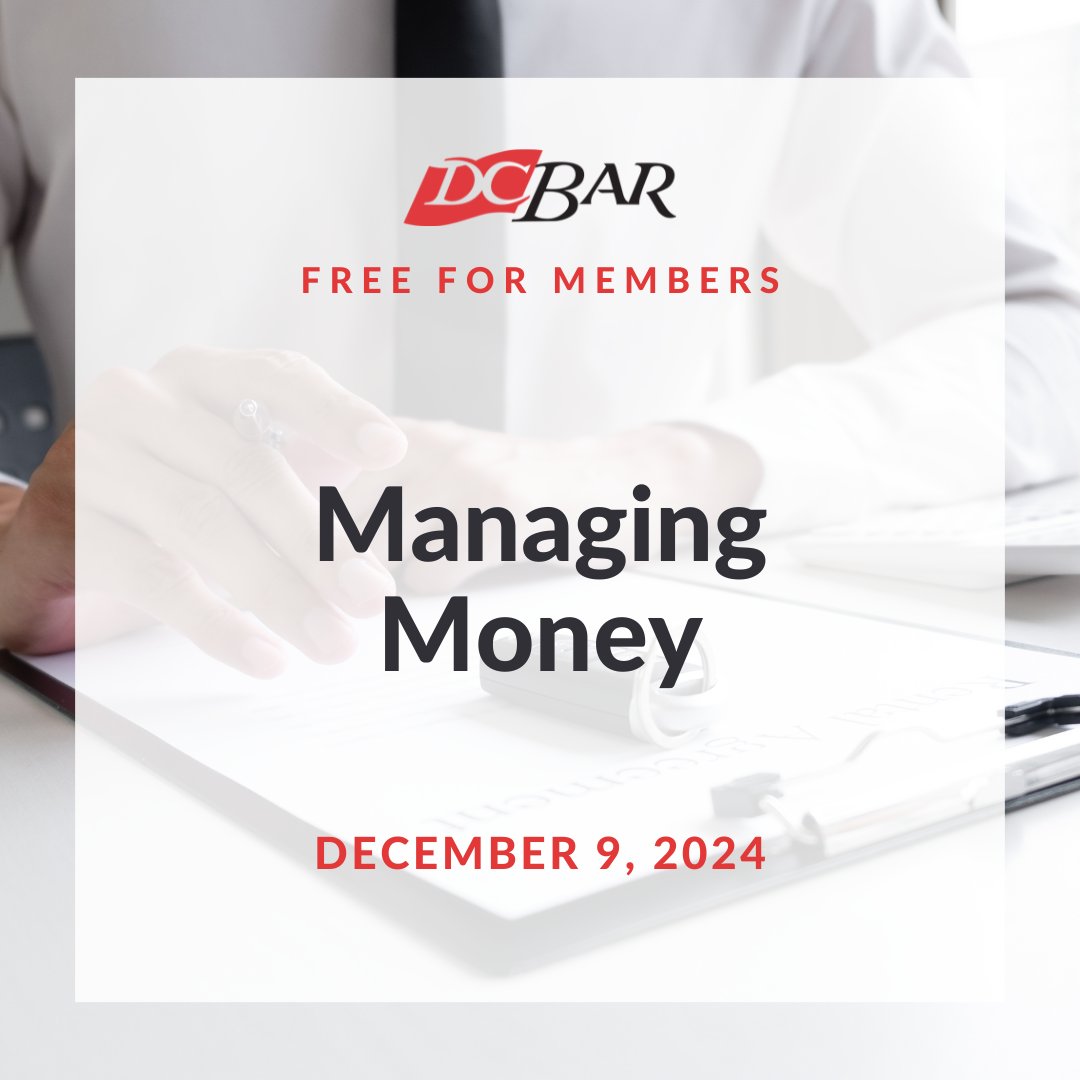 FREE FOR MEMBERS: Join us on December 9 for a deep-dive into client onboarding, compliant fee agreements, managing ledgers, and more. Secure your spot today: bit.ly/3BECF2g

#FeeAgreements #DCLawFirms