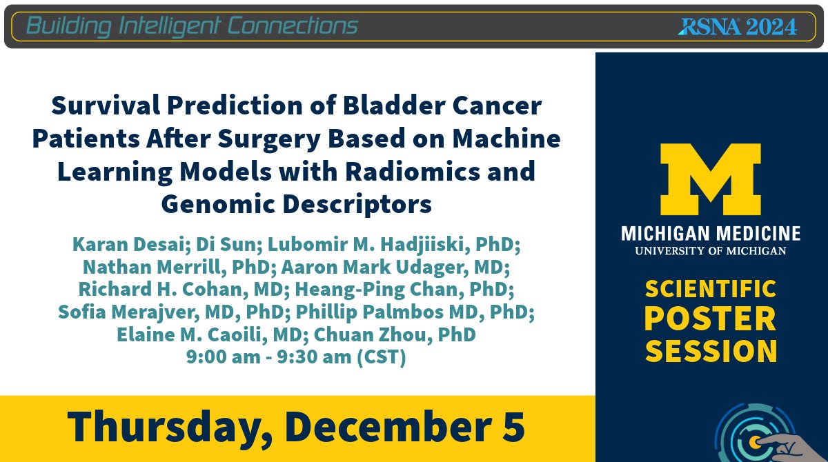 Day 5 #RSNA24 Scientific Poster Session:

<a href="/Rich_Cohan/">Richard C.</a> 

<a href="/RSNA/">RSNA</a>
#RSNA24
<a href="/umichmedicine/">Michigan Medicine</a>