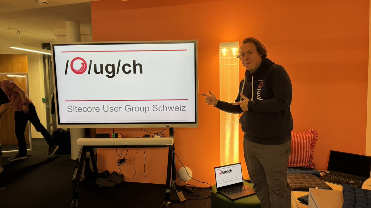 <a href="/misterlow/">Mark Lowe</a> giving a <a href="/Sitecore/">Sitecore</a> symposium recap and <a href="/studert/">Tobias Studer</a> sharing insights about XM Cloud for developers. Thank you <a href="/viuteam/">VIU AG</a> for hosting us for our last meetup this year🫶