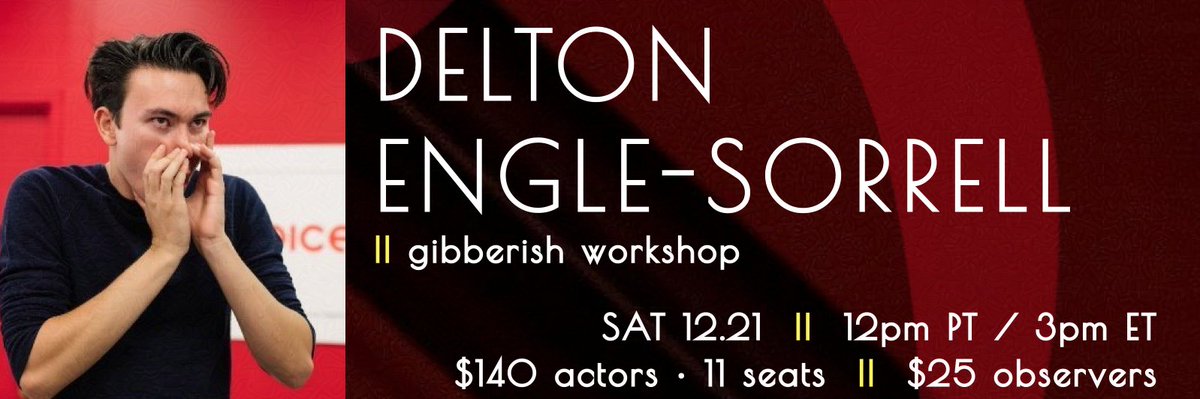 Red Scythe Studio (@redscythestudio) on Twitter photo GIBBERISH is a language. Audition will ask you to deliver a believable, realistic set of syllables and sounds that are fashioned after the English context.
<a href="/JabberDelton/">Delton Engle-Sorrell (He/Him)</a> 's expertise includes wonderful creature vocals & he can guide you in creating your Gibberish performance. 😤 GIBBERISH is a language. Audition will ask you to deliver a believable, realistic set of syllables and sounds that are fashioned after the English context.
<a href="/JabberDelton/">Delton Engle-Sorrell (He/Him)</a> 's expertise includes wonderful creature vocals & he can guide you in creating your Gibberish performance. 😤