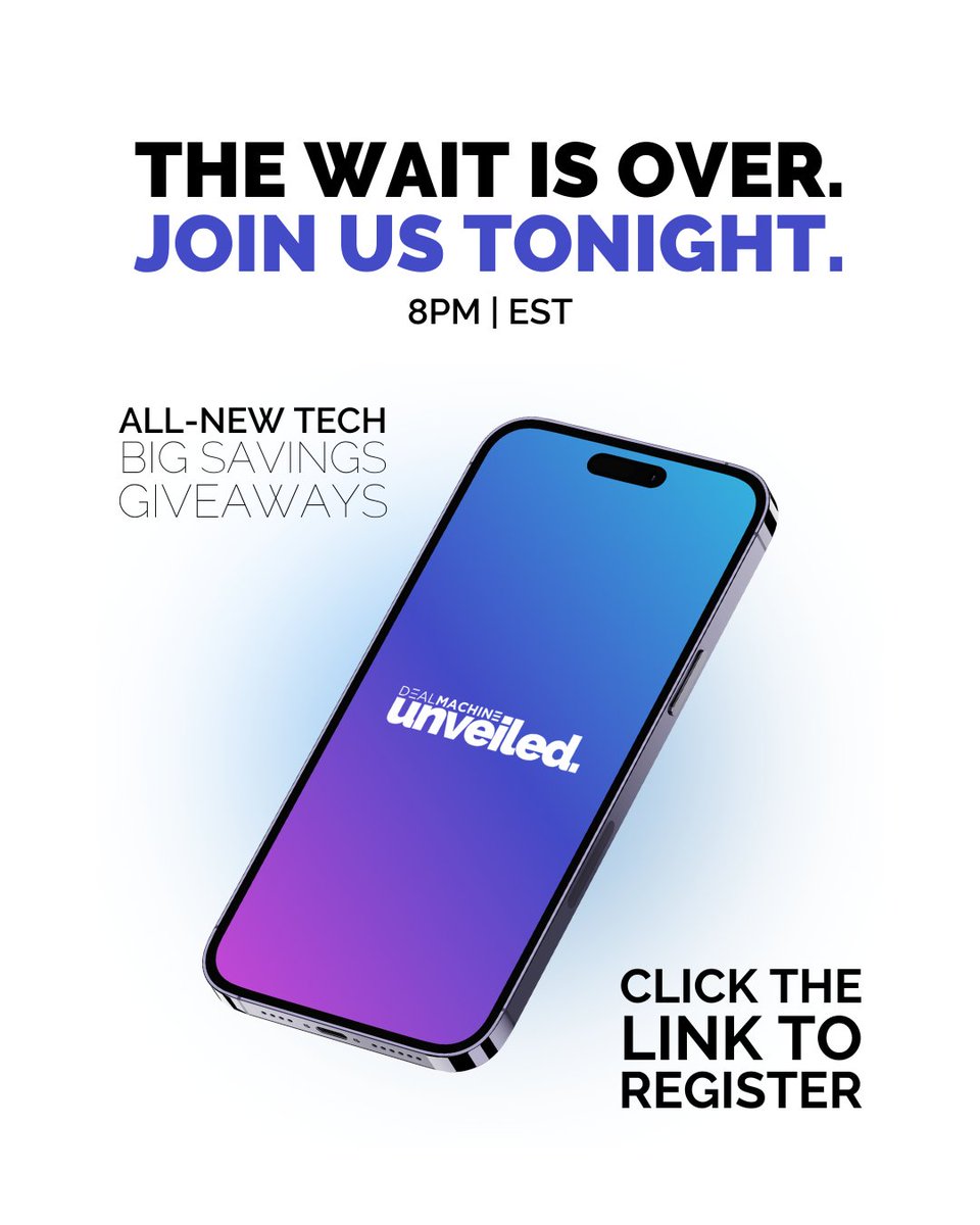 DealMachineApp's tweet image. It all happens TONIGHT at 8 PM EST! Get ready for new tech, exclusive deals, and special giveaways. Don’t let this opportunity pass!

Click dealmachine.com/unveiled?utm_s… to register now!

#dealmachine #realestate #dealmachineunveiled #realestateevent #realestatesoftware #techevent