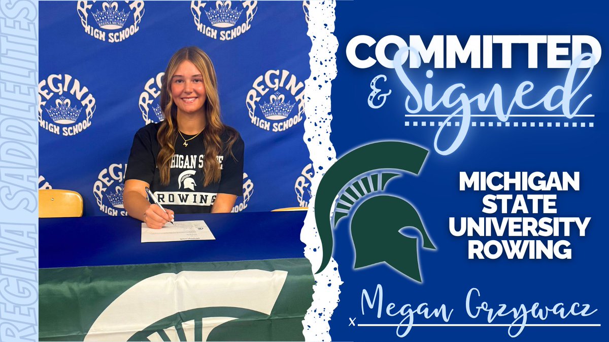 Regina Saddlelites (@rhssaddlelites) on Twitter photo βπππππππΌπ» πΈβπ» π’πππππ!
Congratulations to senior Megan Grzywacz who signed her National Letter of Intent to row at Michigan State University. We are beyond proud of you, Megan! We can't wait to see what you do as a Spartan!
#saddleup <a href="/MSU_Rowing/">Michigan State Rowing</a> βπππππππΌπ» πΈβπ» π’πππππ!
Congratulations to senior Megan Grzywacz who signed her National Letter of Intent to row at Michigan State University. We are beyond proud of you, Megan! We can't wait to see what you do as a Spartan!
#saddleup <a href="/MSU_Rowing/">Michigan State Rowing</a>