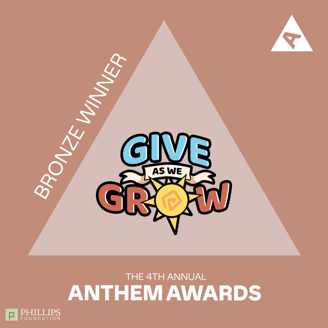 Phillips Foundation (@phillipsfdtn) on Twitter photo Congratulations to <a href="/GiveAsWeGrow/">Give As We Grow®</a>, a partnership with <a href="/GivingTuesday/">GivingTuesday</a> & the National Center for Family Philanthropy (<a href="/familygiving/">NCFP</a>), for being Bronze Winners in the 4th Annual @AnthemAwards (Education or Literacy Program)!
Learn more: hubs.ly/Q02ZqVH40 Congratulations to <a href="/GiveAsWeGrow/">Give As We Grow®</a>, a partnership with <a href="/GivingTuesday/">GivingTuesday</a> & the National Center for Family Philanthropy (<a href="/familygiving/">NCFP</a>), for being Bronze Winners in the 4th Annual @AnthemAwards (Education or Literacy Program)!
Learn more: hubs.ly/Q02ZqVH40