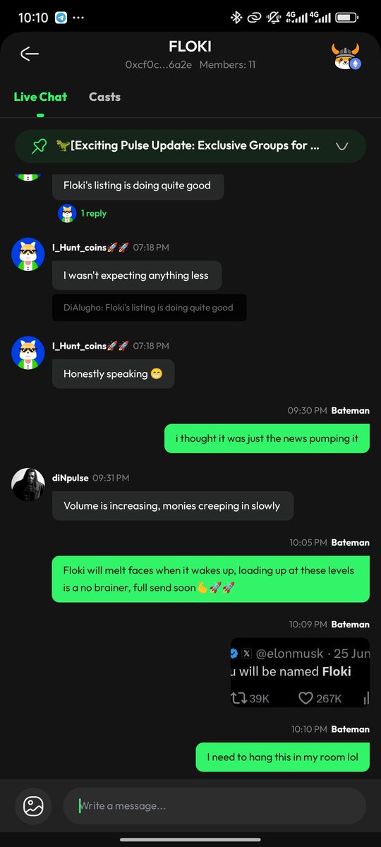 eliasofdinero's tweet image. @elonmusk remember when you made this legendary tweet?😉 btw we created a group on @PulseSocialFi  join and connect with the floki  community! Link totally safu  🌌⚓
pulse.social/pulse/invite-f… #PulseSocialFi