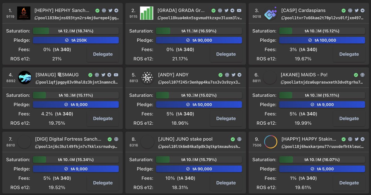 HephyPool's tweet photo. #SanchoNet pool rankings on Eternl. ๐
Might not mean much to most but as someone who's slugged away below 1M delegation on mainnet for so long, I'll take any little win there is. ๐คช https://t.co/jEU5clBntx