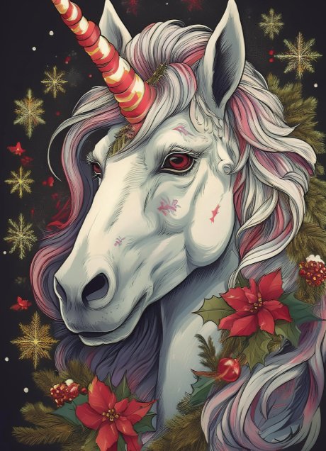 Ok Adobe, I said create a Christmas Unicorn for me, not a creature to haunt my holiday nightmares into eternity