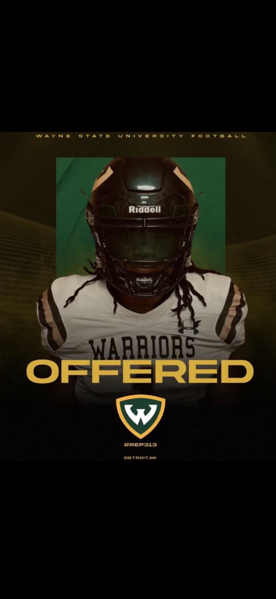 Blessed to receive an offer from Wayne State <a href="/Coach_Rob_WSU/">Antwon Robinson</a> <a href="/CoachWheat6/">Tyrone Wheatley</a>