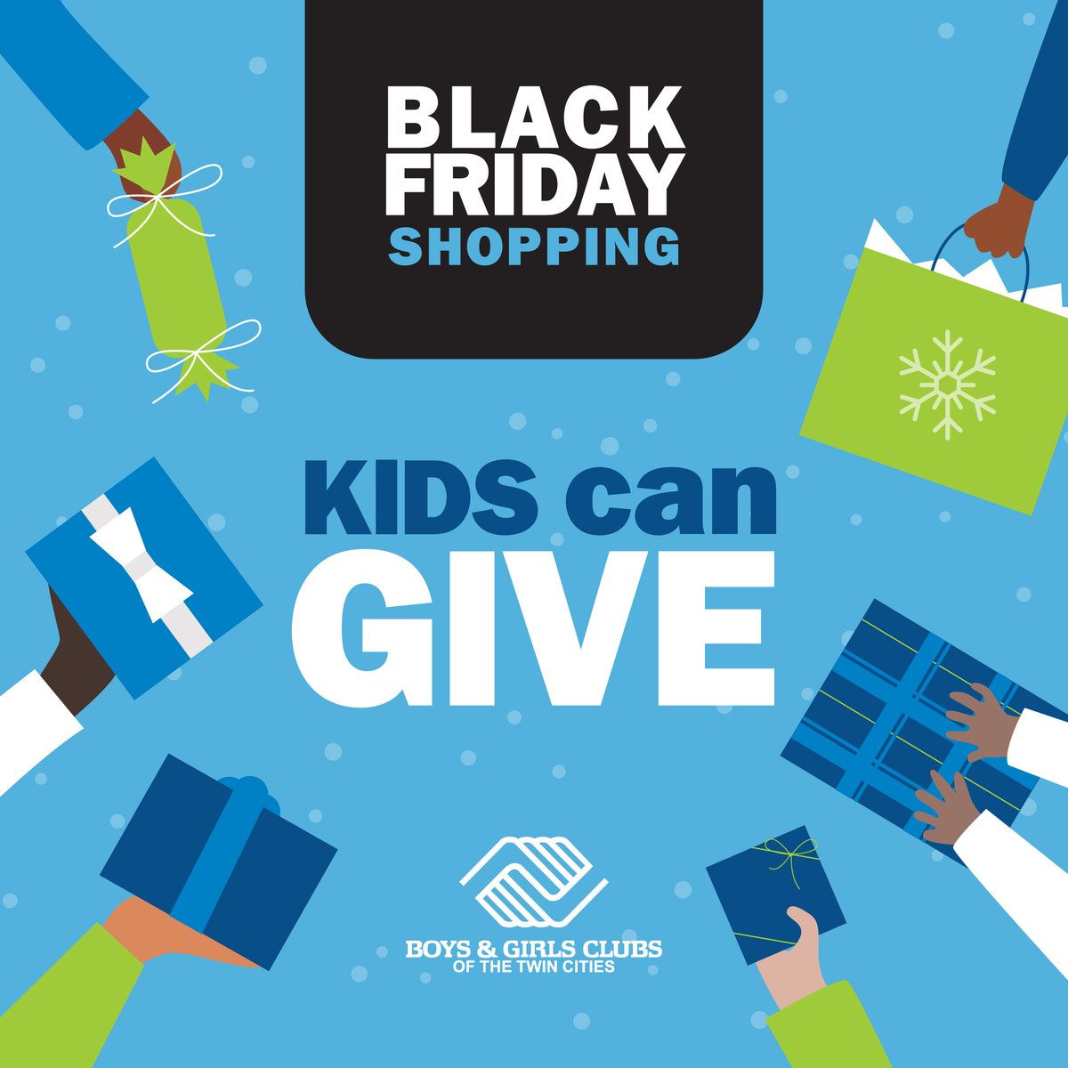 As you shop during Black Friday, we hope you consider purchasing donations for Kids Can Give! If you’re wondering what items to get, you can take a look at our wish lists: boysandgirls.org/kids-can-give
