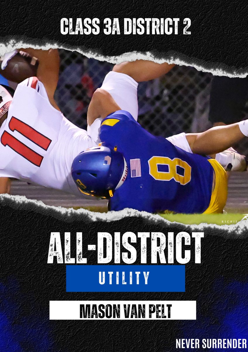 Congrats to <a href="/MasonVP123/">Mason Van Pelt</a> on your defensive utility selection to the 3A-2 defense!