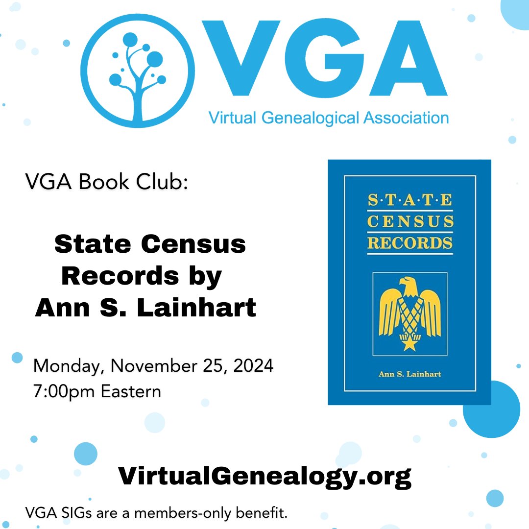 Looking forward to tonight's VGA Book Club!!

virtualgenealogy.org/2024/10/11/vga…