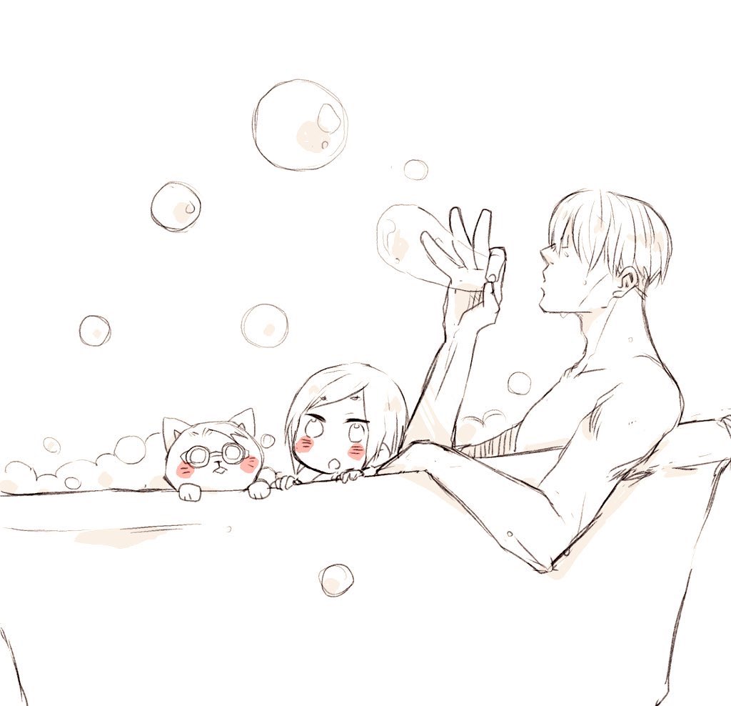 おーはよ。
きょうはいいおふろのひ。
いっしょにおふろのためにパパはやくかえってきてね。
(2枚絵は再掲やで) 