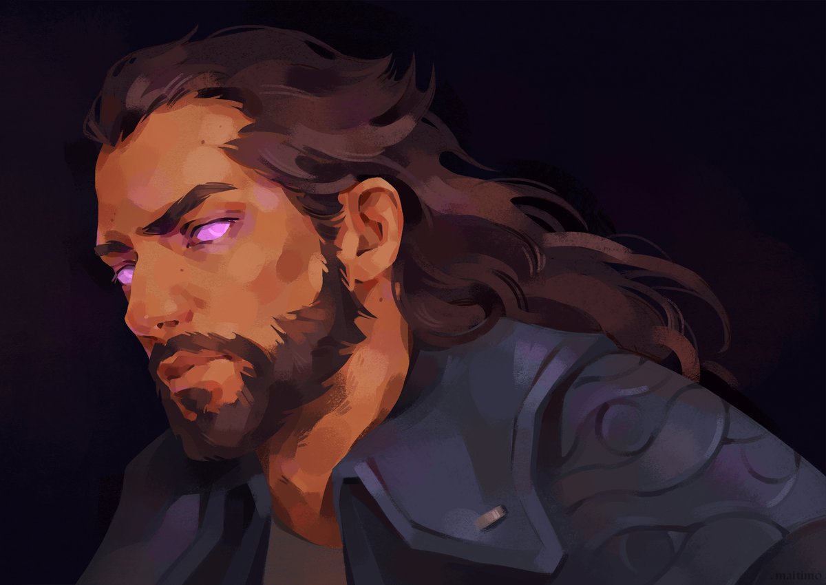 point_maitimo's tweet photo. The Demon of Vyrantium. I love the hair texture, I want to touch it! And I made two versions of the portrait. Which one do you like better?

#Lucanis #DragonAge #DragonAgeTheVeilguard https://t.co/ZvOghQITIs