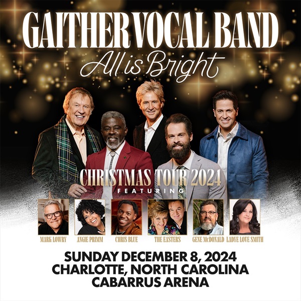 Less than 300 tickets remaining for the <a href="/GaitherVcBand/">Gaither Vocal Band</a> The All Is Bright Christmas Tour @cabarrusarena Dec 8th! Special guests include <a href="/MarkAlanLowry/">Mark Lowry</a>, <a href="/Chrisbluelive/">Chris Blue</a>,  Ladye Love Smith and more!
BUY TICKETS 🎟️ticketmaster.com/event/2D0060EA…