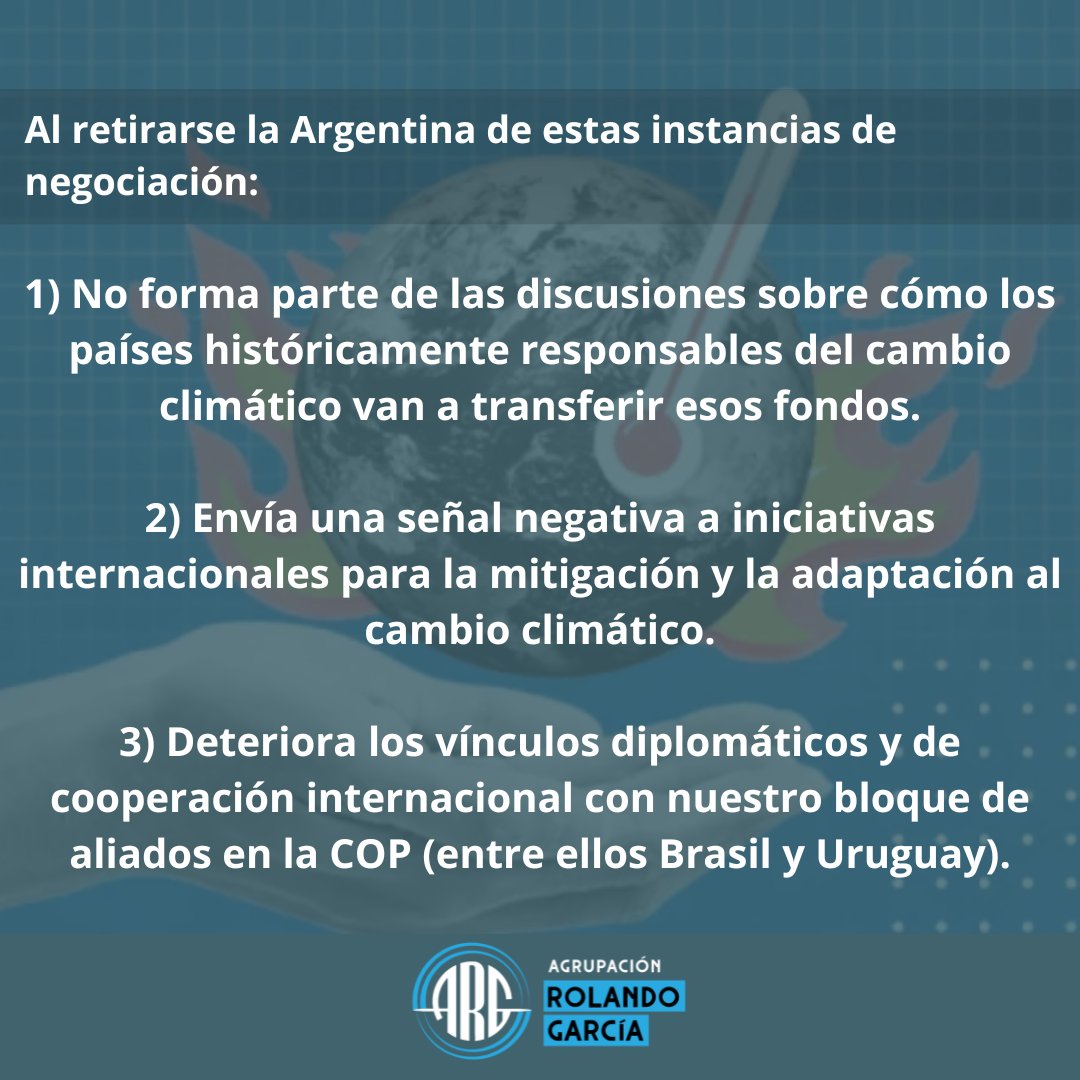 🌍Durante la COP29, se discutieron acciones cruciales para mitigar los efectos del cambio climático. Sin embargo, la decisión del Gobierno Nacional de retirar a Argentina envió una señal preocupante.