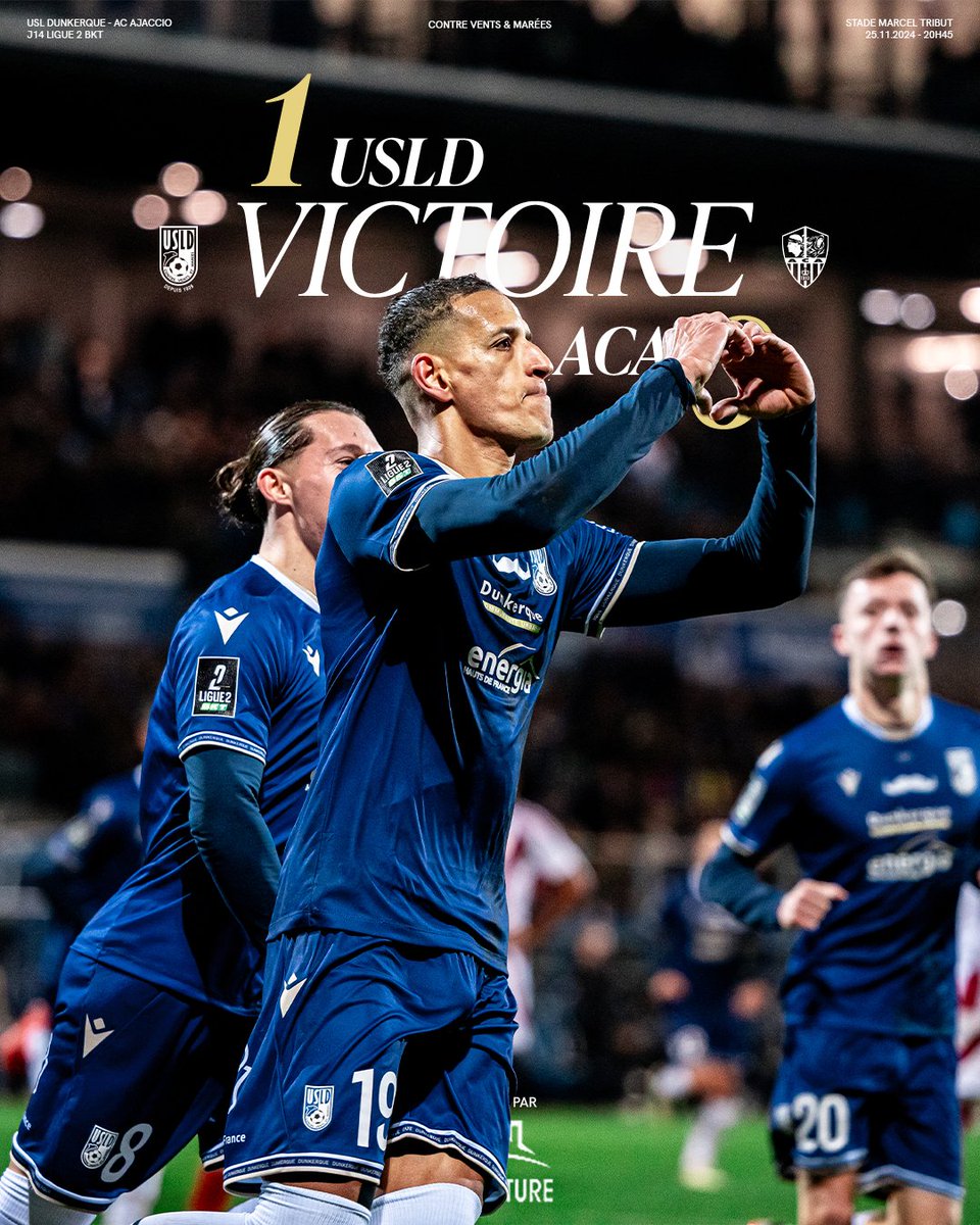 usldunkerque's tweet photo. ⏸️𝐕𝐈𝐂𝐓𝐎𝐈𝐑𝐄

Au terme d’un match de folie, les Maritimes tiennent leur 7ème victoire consécutive à domicile ! 
Les Maritimes sont désormais 𝐩𝐫𝐞𝐦𝐢𝐞𝐫 𝐞𝐱-𝐚𝐞𝐪𝐮𝐨 du championnat de @Ligue2BKT 🔥 !!

⏱️ 90+5' | 1-0 #USLDACA https://t.co/Ln310pbXV8
