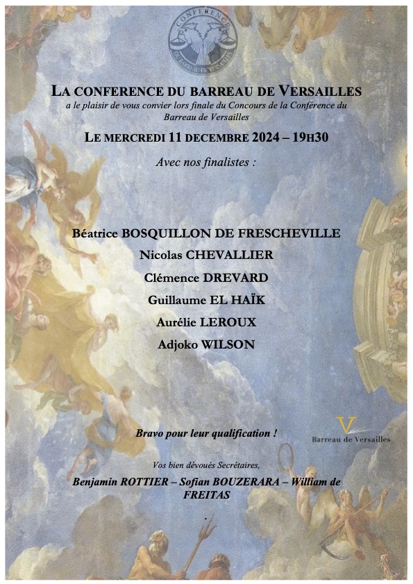 Conférence du Barreau de Versailles tweet media
