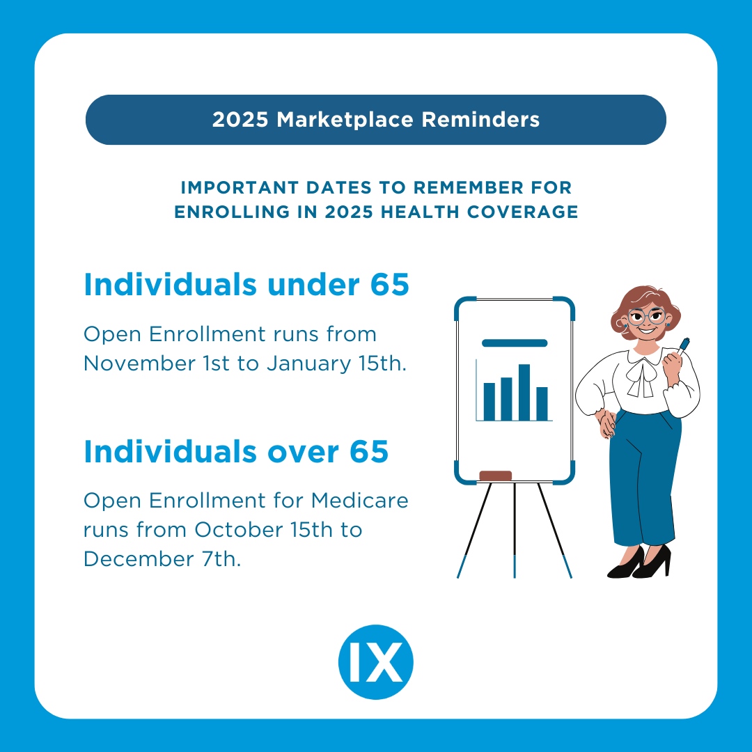 ixshealth's tweet image. If you don’t currently get health insurance through your job, family, or another source, you might need to buy your own plan. 

Here are a few important dates to remember for enrolling in 2025 health coverage.

#IXSolutions #OEP2025 #HealthInsurance