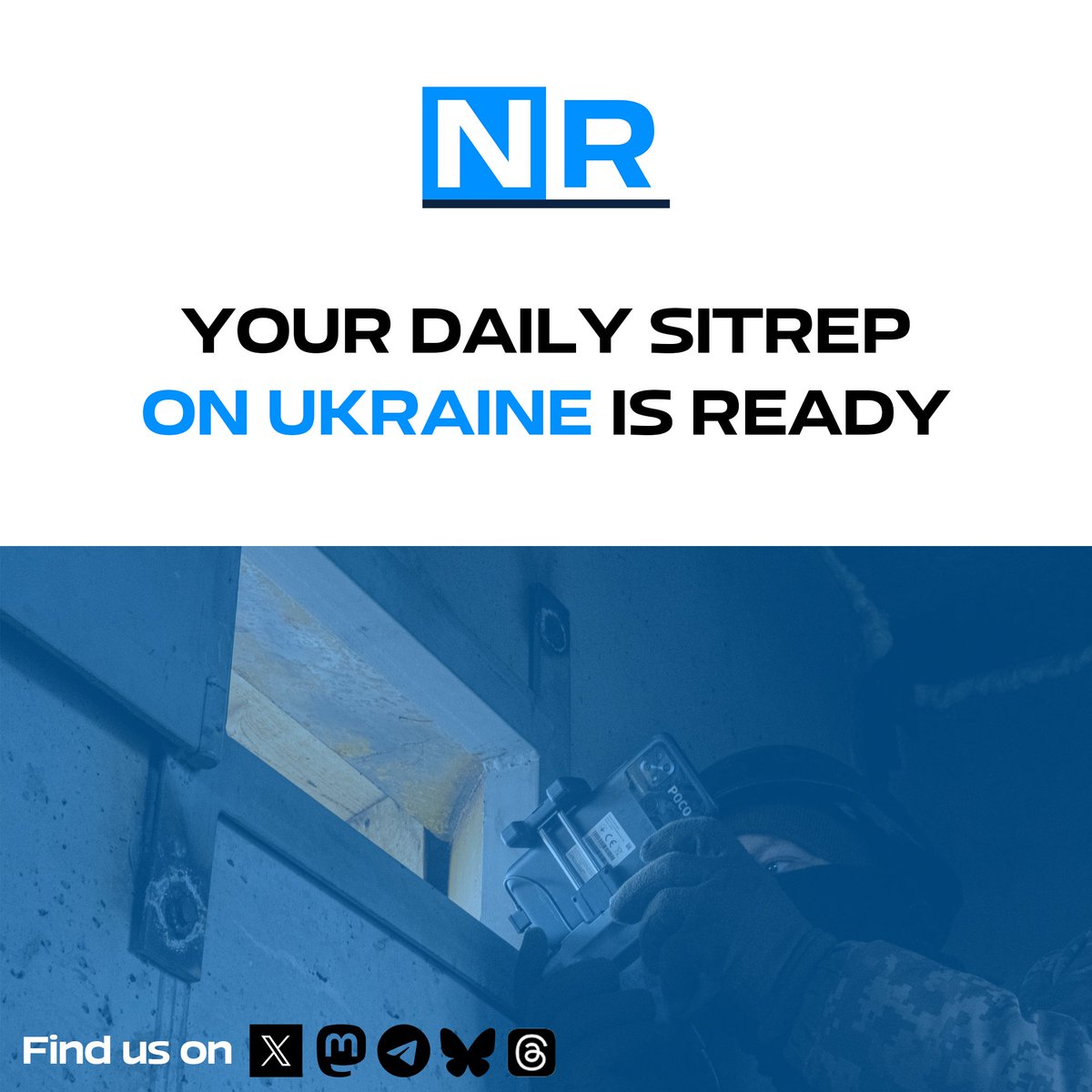 NOELreports's tweet photo. The 25/11/24 SitRep on Ukraine is ready: https://t.co/qreokTslVU

For almost 3 years we have been reporting on the war in Ukraine day in and day out. While this war is slowly fading into the background in regular media, we continue to pay full attention to it. We do this by providing fast, but factual news and the well-known SitRep at the end of each day.

If you want us to continue doing this, consider supporting us once via https://t.co/PmM2wwE7Rw or by becoming a member via https://t.co/6asy0iccZL. Thousands already supported us or became a member.

On behalf of the team, thank you very much for your support.

Greetings
Noel