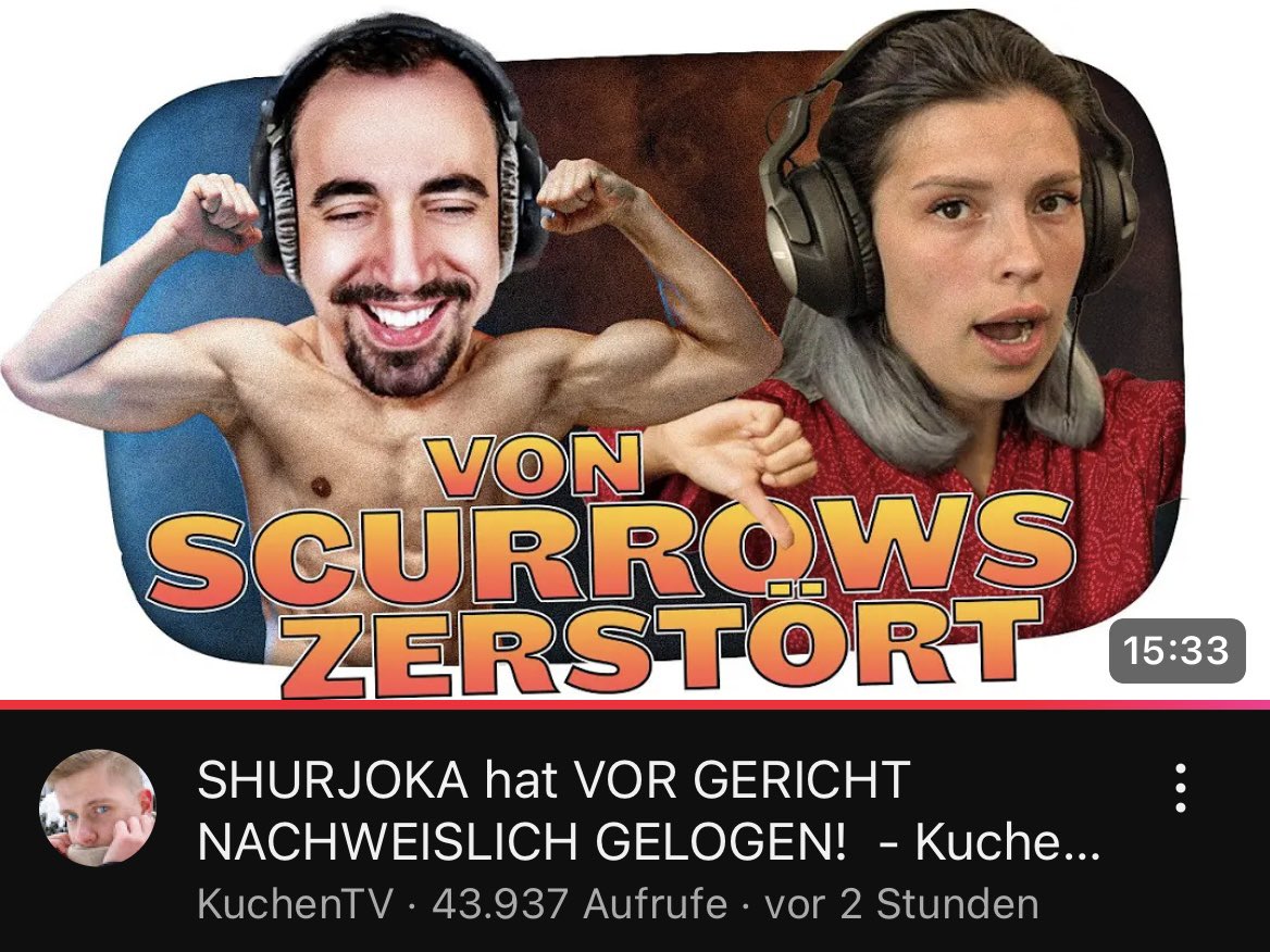 Das G in <a href="/Shurjoka/">angry intersec radfem 🇵🇸</a> steht für Glaubwürdigkeit.
Denn durch den Prozess mit <a href="/Scurrows/">Scurrows</a> hat sie nun den letzten Rest ihrer Glaubwürdigkeit komplett verloren.

<a href="/Kuchngeschmack/">KuchenTV</a> hat einmal wunderbar aufgearbeitet, wie ihr Lügengerüst vor Gericht in sich zusammengefallen ist.