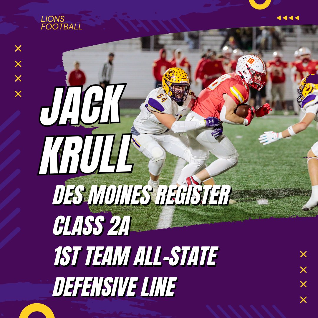 Congratulations to Jack Krull on being named to the Des Moines Register 1st Team All-State team!