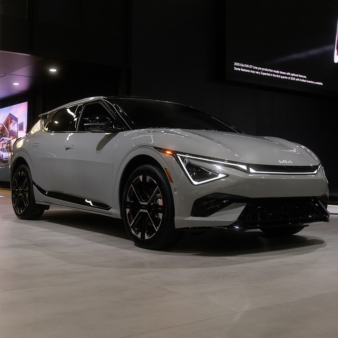 Kia's tweet image. Our booth is full of activity at this year’s #LAAutoShow. See for yourself… @LAAutoShow #KiaSportage #KiaEV9 GT #KiaEV6 GT-Line

2026 Sportage X-Pro shown with optional features. Some features may vary. Expected Summer 2025 with limited inventory.​

2025 EV6 GT-Line shown with