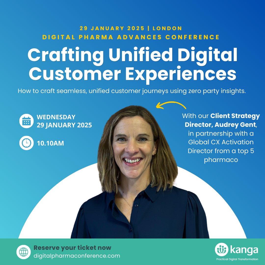 We will be at the Digital Pharma Advances Conference on Jan 29th 2025 🔔
We’re excited to be bringing a Global CX Activation Director from a top 5 pharmaco to the main stage to speak alongside Audrey about a hot topic in pharma - Crafting Unified Digital Customer Experiences.