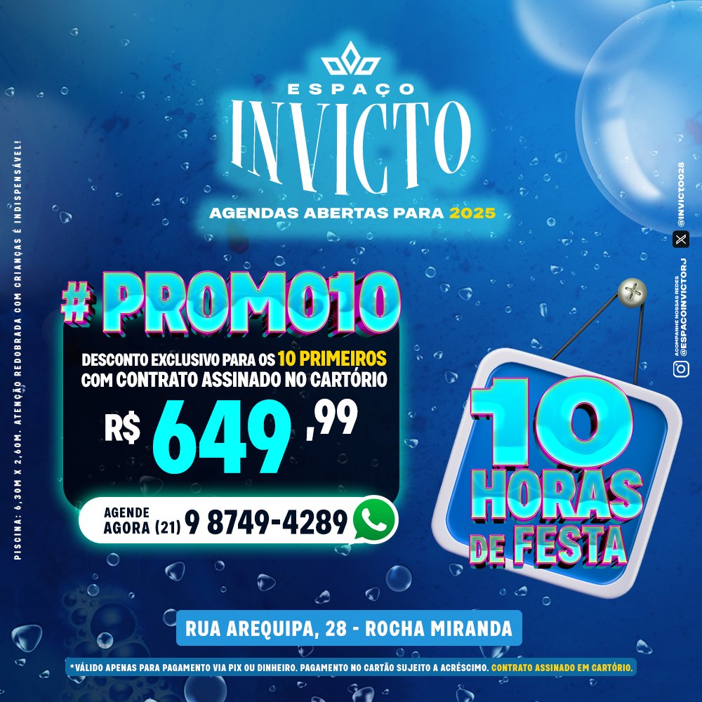 JeanThayson's tweet photo. PROMOÇÃO PARA TODAS DATAS DE 2025... EXCETO CARNAVAL DIAS (01/03 a 04/03) NATAL E ANO NOVO !
Para mais informações só chamar no ctt ! @Invicto028 https://t.co/7UenTIFPUS