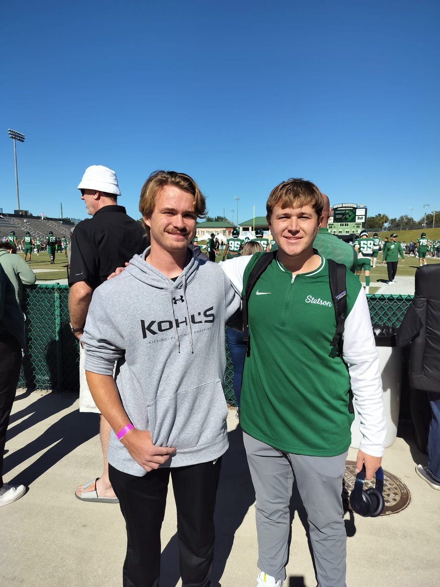 Nick Delfau 4.5 ⭐P (@nickdelfau) on Twitter photo After a great conversation with <a href="/CoachGuyse/">Hayden Guyse</a>, I am very honored to announce I have received a D1 offer from <a href="/StetsonFootball/">Stetson Football</a>
<a href="/RamsRhsFootball/">Riverview Football</a> <a href="/RRamsRecruiting/">Riverview Rams Recruiting</a> <a href="/BrodyWiseman/">Brody Wiseman</a> <a href="/Andy_Villamarzo/">Andy Villamarzo</a> <a href="/htpreps/">Herald-Tribune sports</a> <a href="/stevech66466223/">steve christie</a> <a href="/KohlsHighlights/">Kicking, Punting, Long Snapping Highlights</a> <a href="/PrepRedzoneFL/">Prep Redzone Florida</a> <a href="/Coach_Radke/">Luke Radke</a> <a href="/IsaacPunts/">IsaacPunts</a> After a great conversation with <a href="/CoachGuyse/">Hayden Guyse</a>, I am very honored to announce I have received a D1 offer from <a href="/StetsonFootball/">Stetson Football</a>
<a href="/RamsRhsFootball/">Riverview Football</a> <a href="/RRamsRecruiting/">Riverview Rams Recruiting</a> <a href="/BrodyWiseman/">Brody Wiseman</a> <a href="/Andy_Villamarzo/">Andy Villamarzo</a> <a href="/htpreps/">Herald-Tribune sports</a> <a href="/stevech66466223/">steve christie</a> <a href="/KohlsHighlights/">Kicking, Punting, Long Snapping Highlights</a> <a href="/PrepRedzoneFL/">Prep Redzone Florida</a> <a href="/Coach_Radke/">Luke Radke</a> <a href="/IsaacPunts/">IsaacPunts</a>