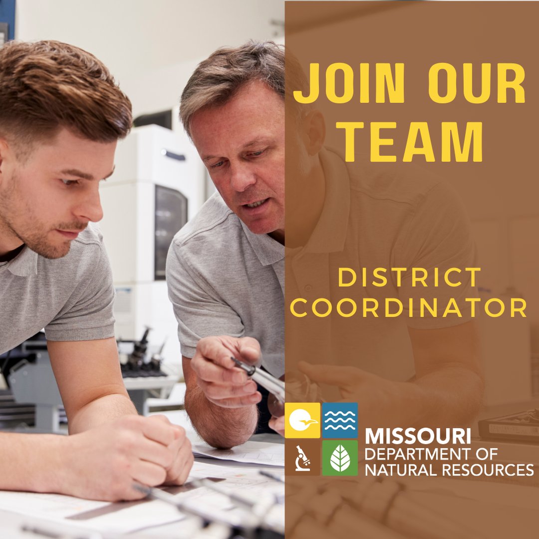 We're hiring a District Coordinator for the Soil and Water Conservation Program at our Southwest Regional Office in Springfield! If you're passionate about protecting our natural resources, this role is for you!

Learn more and apply today at ow.ly/yYyt50Uc7Ef.