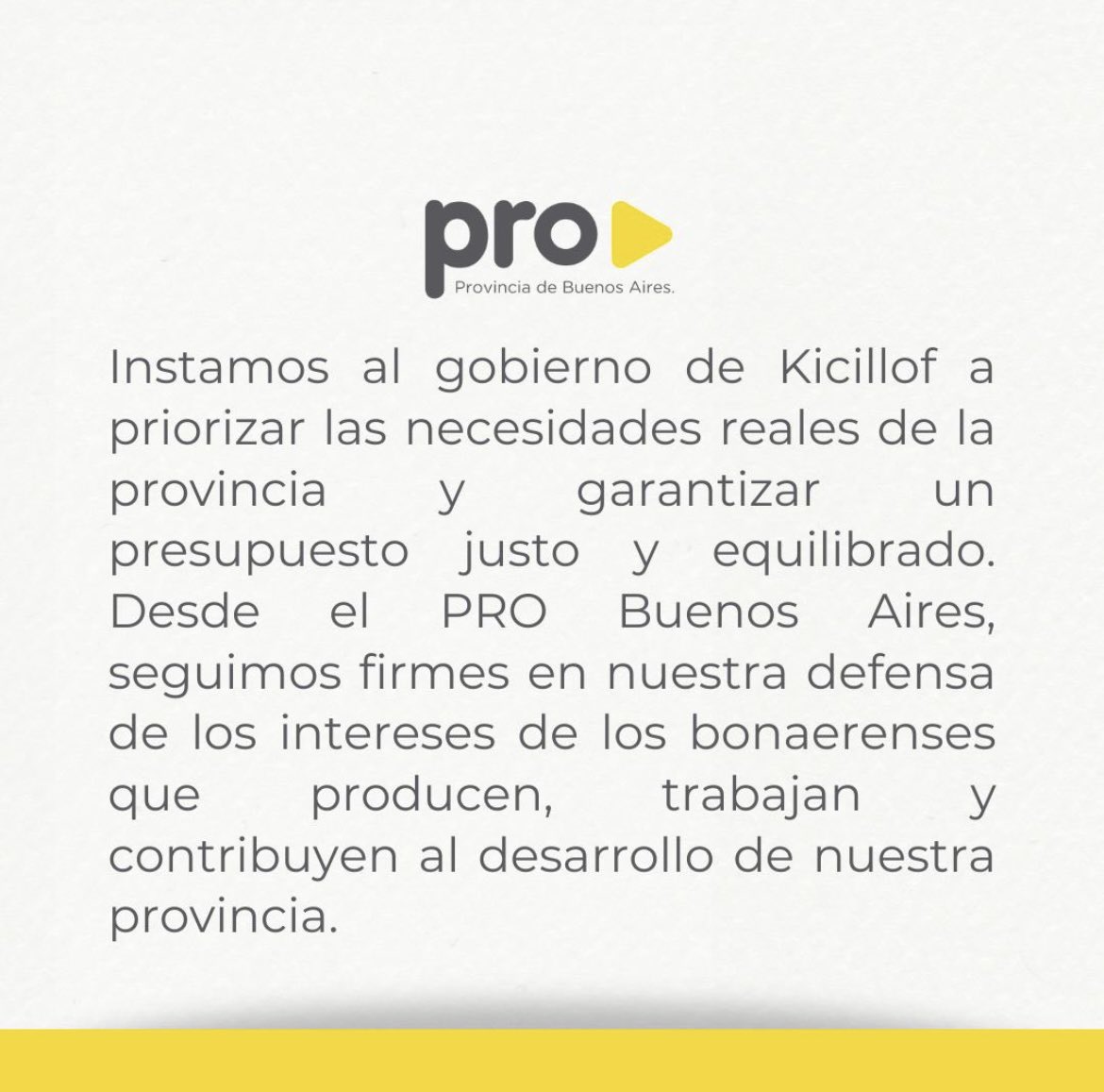 Desde el PRO de la Provincia de Buenos Aires manifestamos nuestra oposición al proyecto de Presupuesto 2025 y a la Ley Impositiva, impulsados por el gobernador <a href="/Kicillofok/">Axel Kicillof</a>