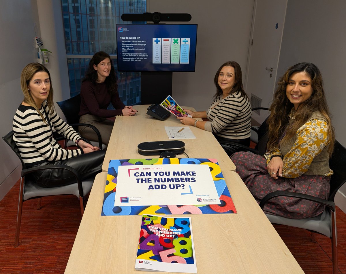 mulgrew_ciara's tweet image. Our new #volunteers from A&amp;amp;O Shearman are hoping to alleviate the stress some pupils experience with maths when they start their @bitcni #Time2Count sessions with
 a local primary school! #BuildingConfidence #MakingMathsFun ➕➖✖️➗