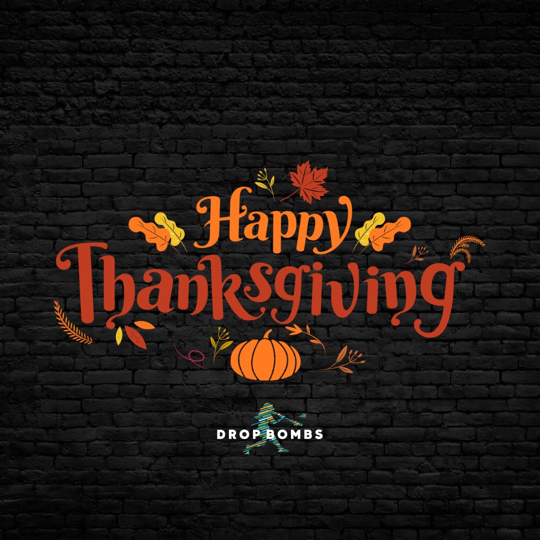 We are grateful for all the athletes, staff, parents, and everyone part of DropBombs!

Thank you for all that you do. Have a safe &amp; happy holiday! 👏 🦃

#DbBadAss