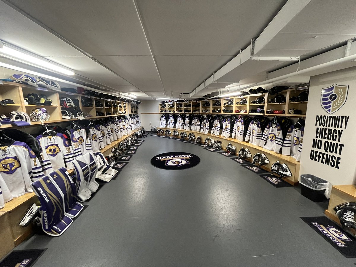 Late night jersey hanging for a rare weekday tilt with Buffalo State tomorrow night