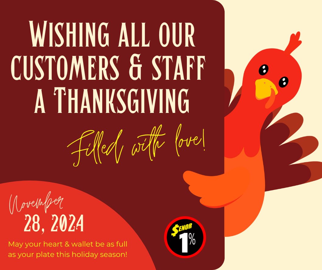 Have a wonderful Thanksgiving everyone! 🦃🥧
We're so thankful for our amazing clients and staff.
#Thanksgiving #Thanksgiving2024 #Senor #checkcashing #houston #dallas #htx #dtx #gotexans #Texans