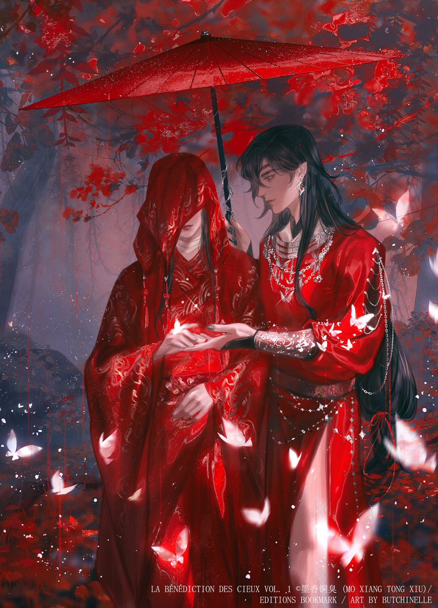 Mihonawxyz's tweet image. ภาพประกอบนิยาย สวรรค์ประทานพร เล่ม 1 ฉบับภาษาฝรั่งเศส สวยมาก 🦋