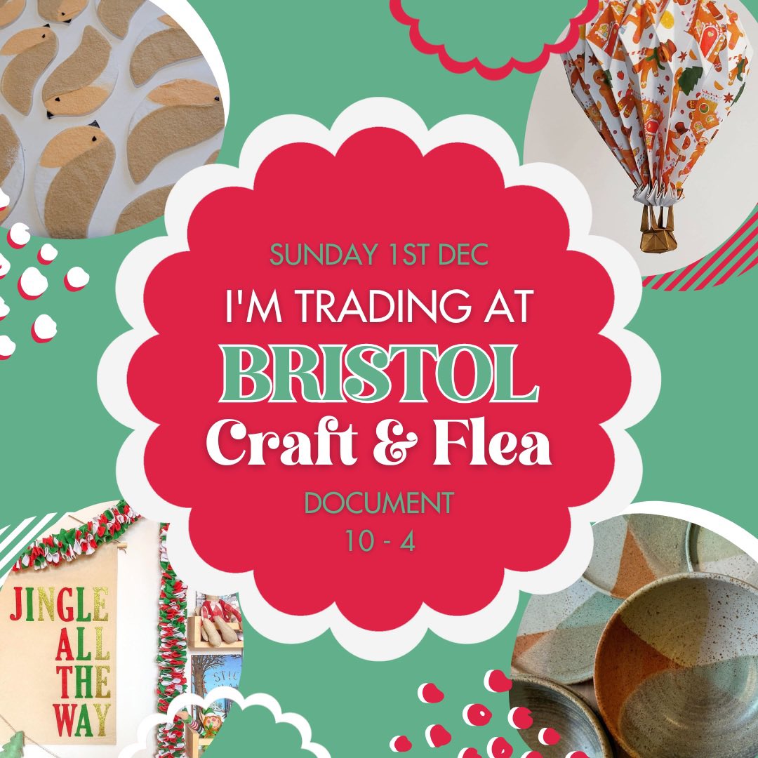 able_mabel's tweet photo. This Sunday find me trading in Bristol @Craftandflea in new venue @documentbristol 10-4 https://t.co/2NRu0uNeU0