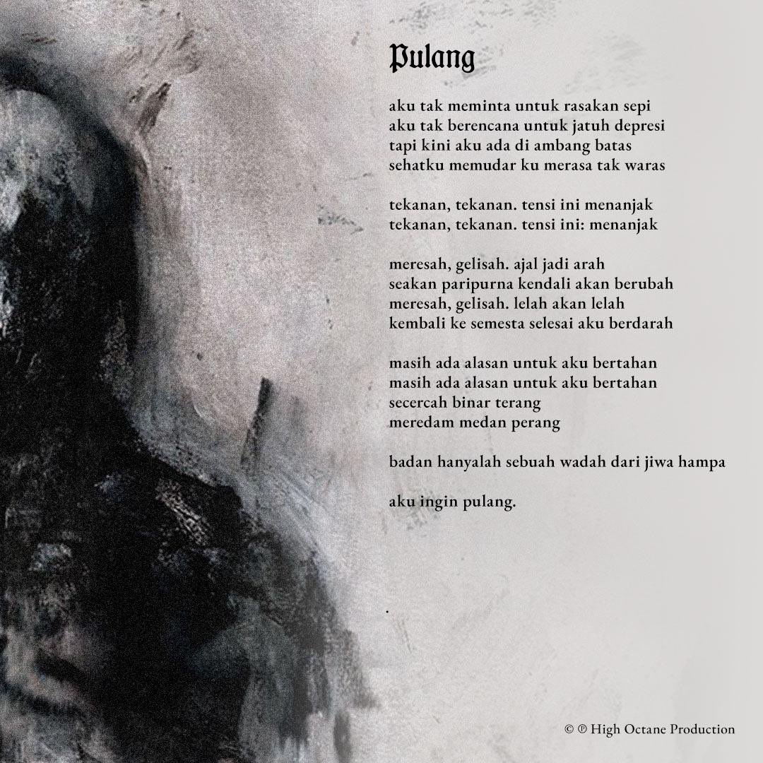 Seringai baru merilis "Pulang". tersedia di platform-platform streaming umum.

menulis lirik tentang depresi, lebih tepatnya 'smile depression': kadang dibalik senyum yang ramah, tawa yang lepas, hati yang baik, tersimpan duka yang dalam. be nice to people.

kamu tidak sendiri.🖤