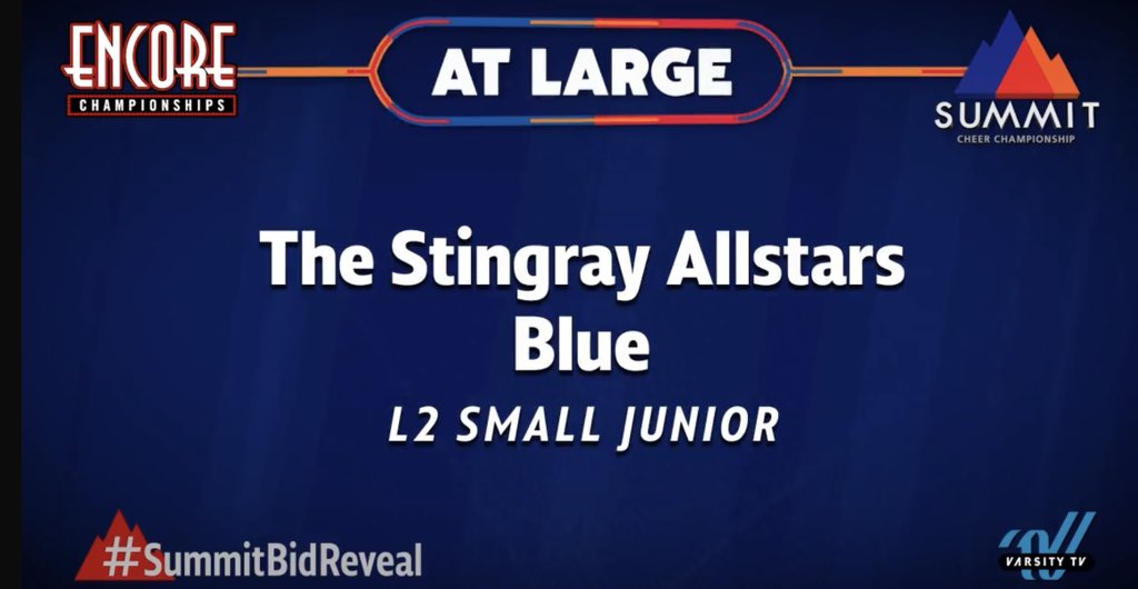 WE'RE HEADED TO SUMMIT!!🏔️🩵

We are so blessed to have gotten an AT-LARGE bid at our FIRST competition of the season! We can't wait for the rest of it🦋