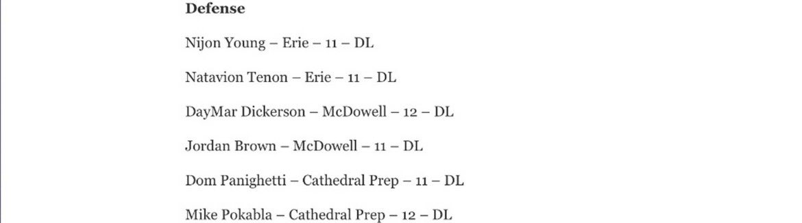 Daymar Dickerson (@daymard07) on Twitter photo Blessed to be 2x 1st Team all region TE/DE 💪🏽 Shout out to my coaches and my teammates for an amazing 4 years <a href="/COACHSLOCUM/">Aaron Slocum</a> <a href="/MCDFBOFFICIAL/">McDowell Football</a> <a href="/PaFootballNews/">Pennsylvania Football News</a> <a href="/Coach_NateJones/">Nate Jones</a> Blessed to be 2x 1st Team all region TE/DE 💪🏽 Shout out to my coaches and my teammates for an amazing 4 years <a href="/COACHSLOCUM/">Aaron Slocum</a> <a href="/MCDFBOFFICIAL/">McDowell Football</a> <a href="/PaFootballNews/">Pennsylvania Football News</a> <a href="/Coach_NateJones/">Nate Jones</a>