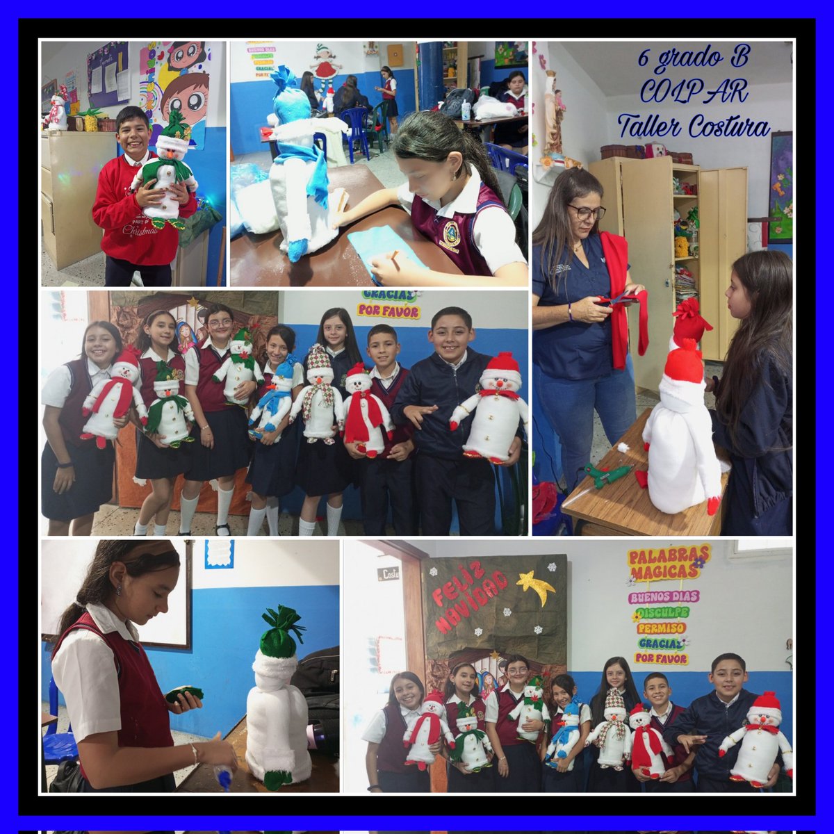 Los niños y niñas, bajo la. Orientación de la docente del taller realizaron un lindo muñeco de nieve, en el cual siguieron procesos básicos para la culminación de la tarea. La Grita estado Táchira.