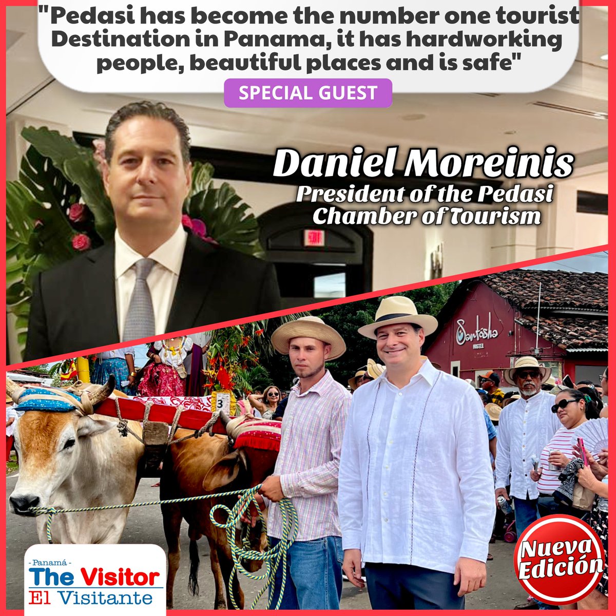 Descubre esta entrevista exclusiva con uno de los más importantes líderes en el turismo de Pedasí:
thevisitorpanama.info/esp/2024/11/20…
El Turismo Más Cerca de Usted
<a href="/ATP_panama/">Autoridad de Turismo de Panamá</a> <a href="/Augybuay/">Augusto Velásquez Ortiz</a> <a href="/PanamaCamtur/">Camtur Camara Nacional de Turismo.</a> <a href="/AFOTUR/">AFOTUR</a> <a href="/MunicipioPedasi/">Municipio de Pedasi</a> <a href="/promtur_panama/">PROMTUR PANAMA</a> <a href="/TBS_GerryD/">The Breakfast Show with Gerry D</a>