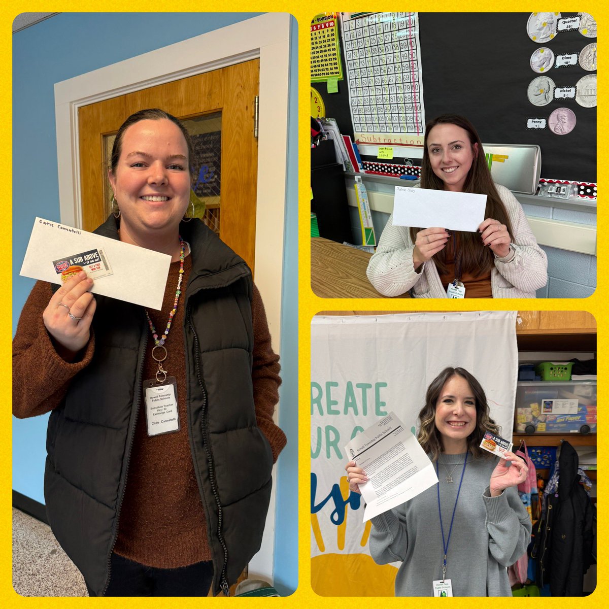 HowellTwpTauntn's tweet photo. Thank you to our amazing @HowellTwpK8 substitutes for all that you do every day! We appreciate you! #HTPSTalentTeams #Sub4ASub #JerseyMikesHowell https://t.co/LKYfs4yc9S