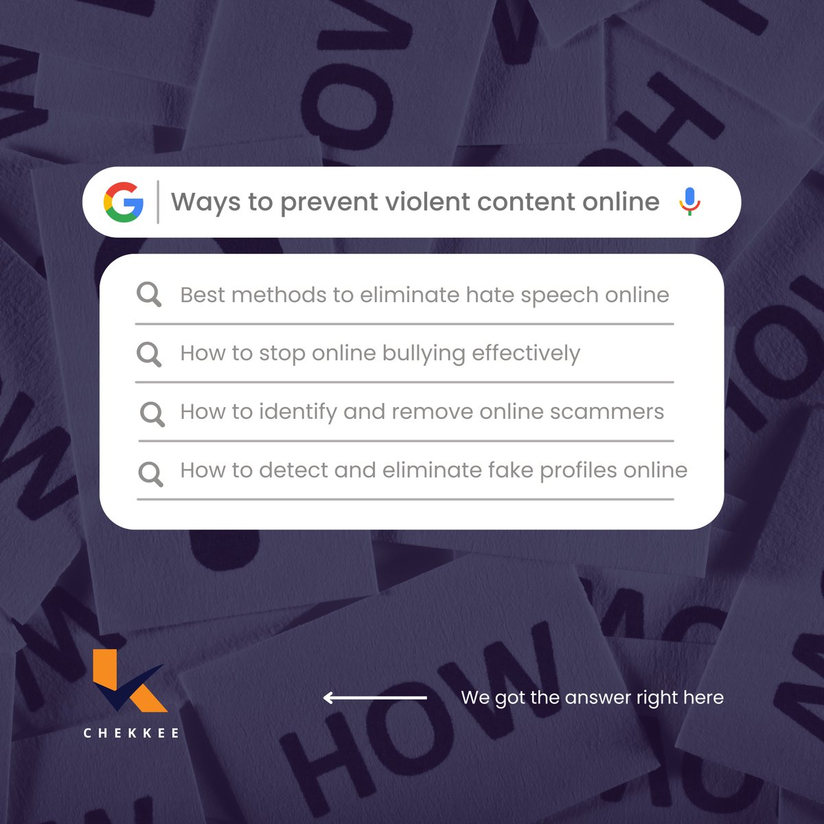 Chekkee_'s tweet image. Searching for #contentmoderation solutions? 

Don&apos;t let your search bar be your only lifeline! Discover smarter ways to keep your online space safe.

Visit chekkee.com to learn more.

#imagemoderation #videomoderation #chekkee  #chatmoderation #ugcmoderation