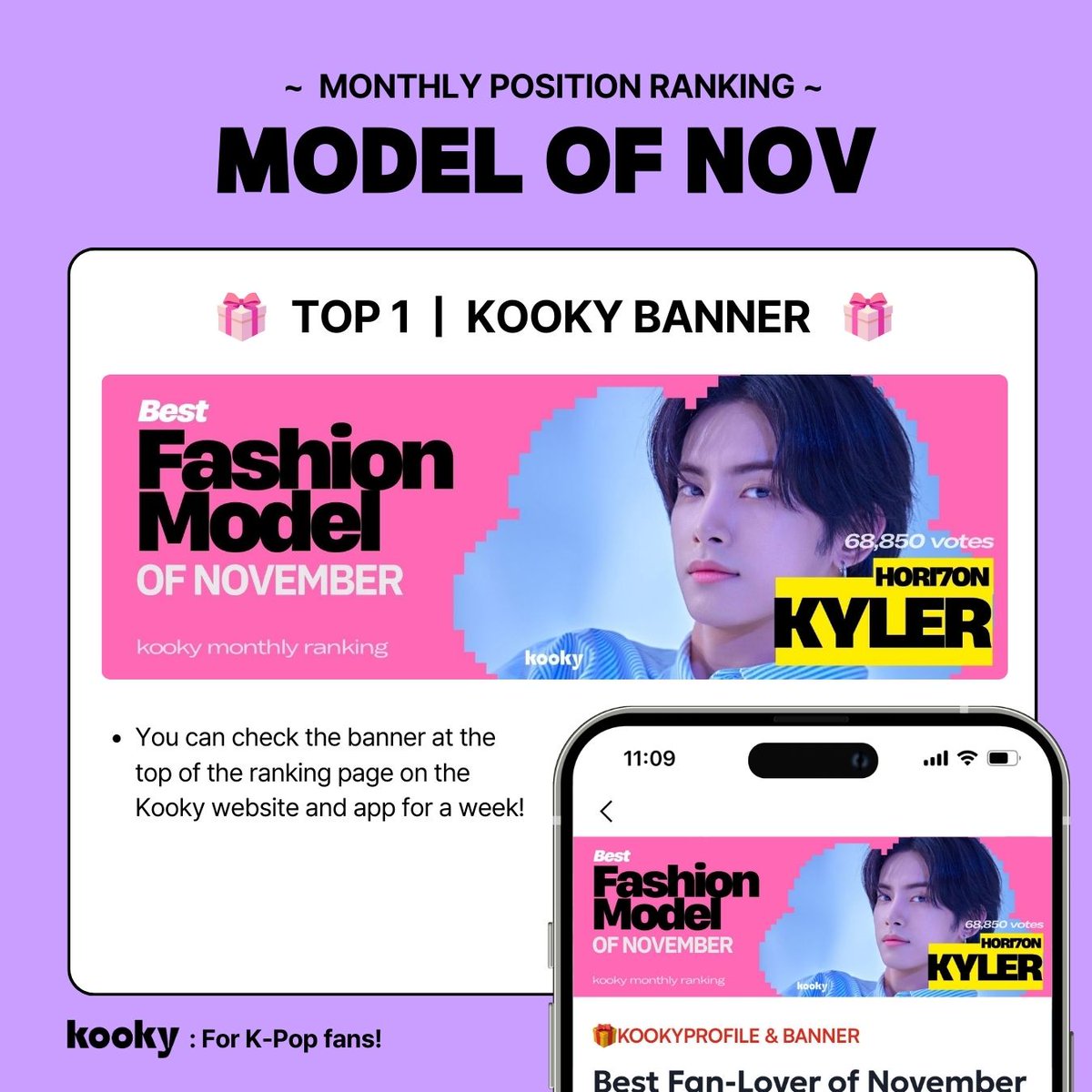 kooky__official's tweet photo. โญ Monthly Kooky Ranking | Best Model of Nov
#BestModel_November
.๏ฝก*๏พ+.*.๏ฝกใHORI7ON KYLERใ๏พ+..๏ฝก*๏พ+
๐ #KookyBanner
๐ Announcing the TOP 4 advancing to the main voting ><
ํธ๋ผ์ด์ฆ ์นด์ผ๋ฌ #HORI7ON #KYLER
ํธ๋ ์ ๋์ #TREASURE #DOYOUNG
์ ๋ก๋ฒ ์ด์ค์ ์ฅํ์ค #ZB1 #ZHANGHAO
ํธ๋ ์ ํ๋ฃจํ #TREASURE #HARUTO
๐The main voting is coming soon, so stay tuned!
#KookyRanking #KookyPromotion #KookyBanner #KookyProfile #HORI7ON_KYLER #์ ๋ฒ ์ #ZEROBASEONE